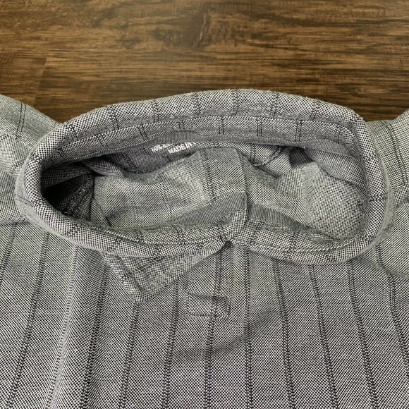 Nat Nast Mens Large Gray Striped Polo Shirt Rayon Polyester Blend Soft - Picture 11 of 12